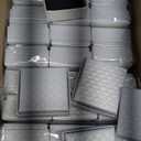 Landical 100 Pcs Jewelry Ring Gift Box 2'' x 2'' x 1'' Cardboard Earring Ring Boxes Small Gift Box with Velvet and Sponge Liner Pendant Case Bulk for Necklace Bracelet Earring Display Wedding (White)