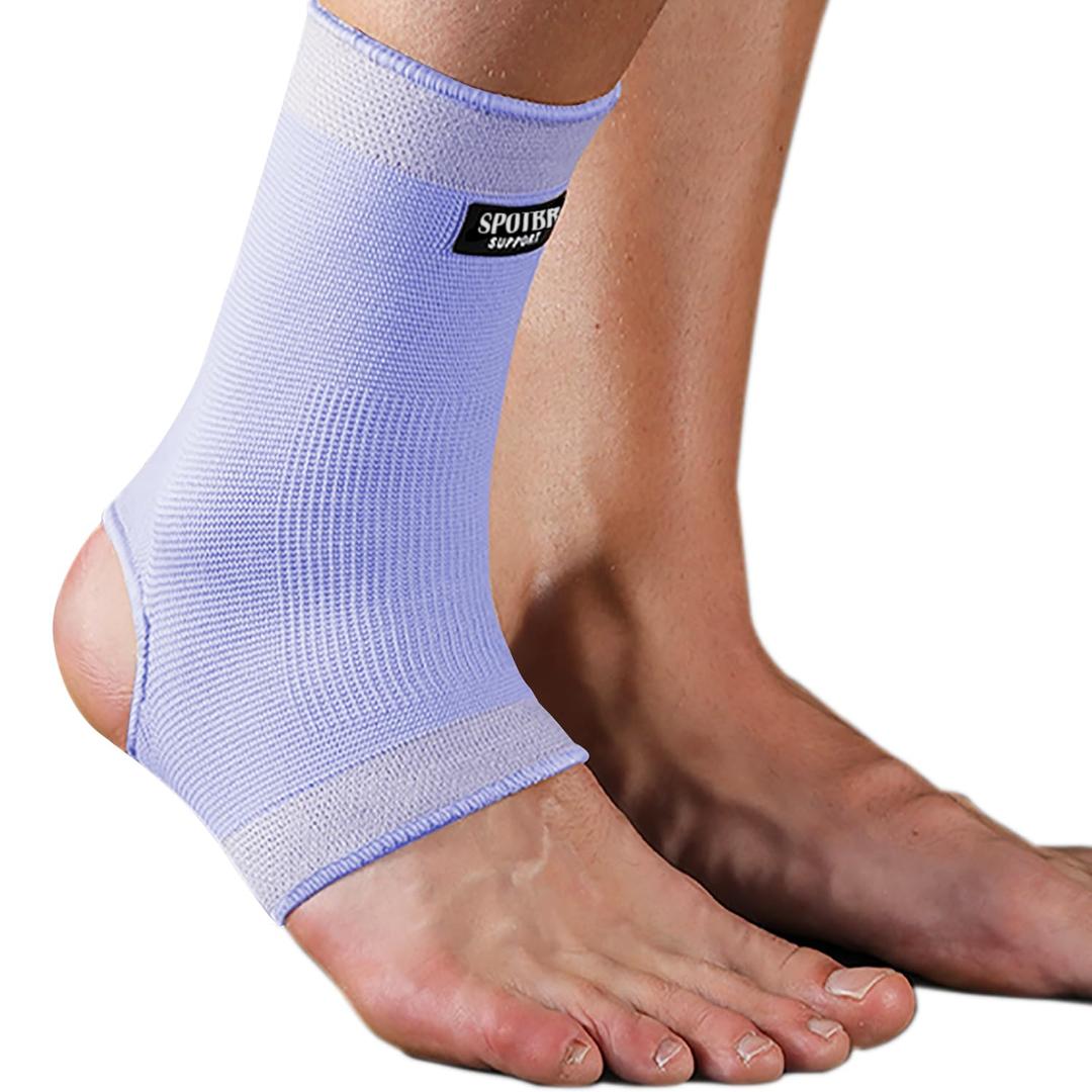 SPOTBRACE Ankle Brace Compression Sleeve(2 PACK),Breathable Ankle Support For Men Women, Foot Compression Sock for Swelling, Plantar Fasciitis, Sprain, M