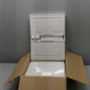 4 Tier Stackable Storage Bins with Lids, 28Qt Plastic Storage Containers with Magnetic Doors & Wheels, Convenient Storage Bins Closet Organizers, Rigid Household Organization for Home (White)