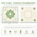 Gedgan Floating Mahjong Table for Pool, 31.5'' Double-Sided EVA Floating Game Table, Waterproof Pale Green Mahjong Table with Cup Holders for Mahjong, Cards, Poker & Dominoes(EVA-Pale Green-2)