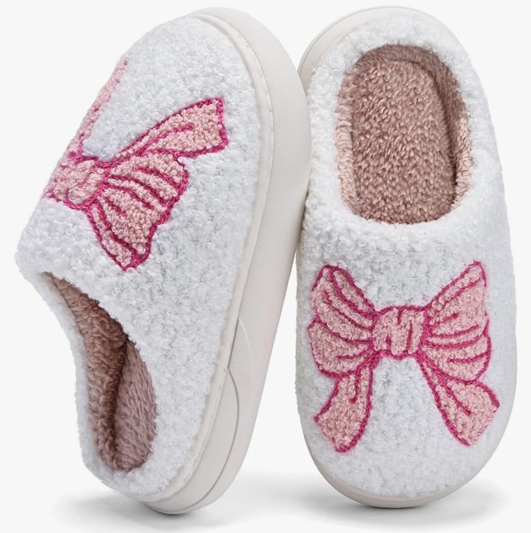 Kids Slippers Boys Girls Warm Winter House Slippers Big Little Kids Non-Slip Soft Plush Memory Foam Home Shoes for Indoor Outdoor, 3.5-4.5 Big Kid