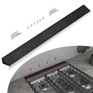 30" W10113901A Slide-in Range Rear Filler Kit, Stove Gap Filler Universal Triangular, Cooktop Trim Kit Between Stove and Backsplash for Whirlpool & Most Brand, 3 Different Widths Aluminum Trim Kit