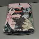 2x6 Floral Boho Runner - Beige Non-Slip Washable Rug, Soft Botanical Carpet for Hallway Kitchen & Bedroom