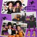 Roshtia 12 Set Halloween Glass Candy Tubes Trick or Treat Clear Plastic Test Tubes with Screw Caps Witch Hats and Brooms Containers Candy Holder for Halloween Party Favors Gift(Purple)