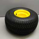 (2 Pack) 15x6.00-6 Tubeless Tire and Wheel, 3" Offset Hub, 3/4" Bearing, 4 Ply, 15x6-6 Replacement Riding Lawn Mower Front Tires, Compatible with 100 and 300 Series John Deere Riding Mowers