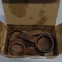 Skyley 4 Pcs Coffee Wooden Scoop for Canisters Jars 15ml 1 Tablespoon Small Coffee Scoop for Ground Caf Walnut Wood Measuring Spoons Home Kitchen Accessories for Beans, Tea, Sugar, Bath Salt