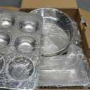 Bakeware Sets of 11, P&P CHEF Stainless Steel Baking Pans Set, Includes Baking Sheets and Rack, Lasagna Pan with Lid, Round/Square Cake Pan, Muffin Pans, Loaf Pan, Reusable & Durable