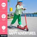 Jetson Jupiter Kids 2-Wheel Light-Up Kick Scooter, LED Lights on Handlebar, Stem, Wheels & Deck, Adjustable Handlebar, Rear Brake, Easy-Folding Mechanism, Ages 5+