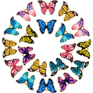Hicarer 56 Pieces Butterfly Charms for Jewelry Making Colorful Butterfly Pendants Kawaii Enamel Charms for Crafts Bracelets Earrings Necklaces Keychains DIY Supplies