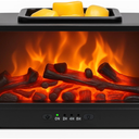 MeplLivs Dynamics Flame Fireplace Electric Wax Melt Warmer PTC Heating Plate Monochromatic Wax Burner Fragrance Wax Warmer for Home Office Gifts & Decor(Black)