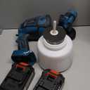 Paint Sprayer, 650W Cordless with 2 X 4000mAh 21V Battery, All Copper Motor 6 Nozzles & 3 Spray Modes, 1400ml Container, Paint Sprayer Gun for House Painting, Ideal for Fence Cabinets Wall (Blue)