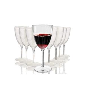 Oojami Elegant Plastic Champagne Flutes - 32 PCS, 7.8oz Disposable & Reusable Wine Glasses - Perfect for Home, Parties, Weddings, Birthdays & Celebrations (32, Clear)