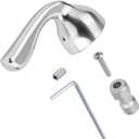 RP48717 Shower Handle Replacement for Delta, Single Metal Lever Handle Adapter with Screw/Hex Wrench/Plug, Durable Bathroom Tub Valve Faucet Part Accessories Compatible with Delta Foundation Series