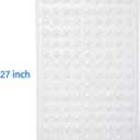 AmazerBath Bath Tub Mat, Medium Size 27.6 x 15 Inches Non-Slip Shower Mats with Suction Cups and Drain Holes, Bathroom Bathtub Mats Machine Washable (Clear)