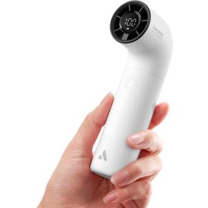 Aecooly Portable Handheld Fan, Powerful Turbo Mini Fan, 16500 RPM High Speed Aero, 14H Max Cooling Time, 5 Speeds Pocket Rechargeable Personal Small Travel GIfts for Women Men - White