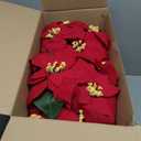 HOMESEASONS 2 Pack 18" Lighted Large Artificial Poinsettias for Outdoors LED Poinsettia Flowers Artificial Faux Poinsettia Plants Poinsettia Christmas Decorations for Office Home Kitchen Decor