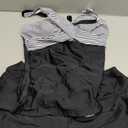 Womens Tankini Swimsuits with Shorts - Two Piece Tummy Control Bathing Suits Top with Two Pockets Swim Bottom (XX-Large, Black Striped)