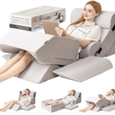 9PCS Orthopedic Bed Wedge Pillow Set for After Surgery Recovery, Body Positioners for Back and Leg Pain Relief, Adjustable Memory Foam Comfort for Sitting up in Bed, Ideal for Adult Acid Reflux & GERD