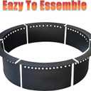 SoulMate Outdoor 48-Inch Outer/42-Inch Inner Fire Pit Ring Smokeless,Duty Solid Metal Steel Round Firepit Rim Insert for DIY Fire Pits, Outdoor Above or In-Ground, Camping Garden Patio Backyard.