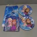 41Pack Frozen birthday Party Supplies include 20 plates, 20 napkins +1 Tablecloth for the Frozen party Decoration