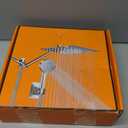 10 inch Rainfall Shower Head Combo Stainless Steel, THE FIRST WATERFALL mode, 10 Inch Rain Shower Head with Handheld 6 Spray Modes High Pressure, Overhead Shower Adjustable Extension Arm, Chrome (Silver)