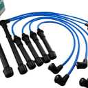 High Performance Spark Plug Wires Compatible with Frontier Pathfinder Xterra QX4 SOHC 3.3L V6 1996-2004 Blue VG33E Only not for VG33ER