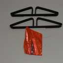 Freestanding Pet Gate Metal Support Feet, Triangle Support Feet Set of 2 for Extra Wide Foldable Pet Gate, Easy to Install, A Pair of Safety Fence Feet for Wooden Dog Gate, Black