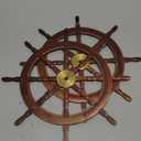 Tatuo 2 Pcs Ship Wheel Wall Decor Pirate Party Decorations Thin Flat Wooden Nautical Wall Art 2d Wood Beach Boat Cruise Ship Steering Wheel for Home Bedroom Decor(12 Inch)