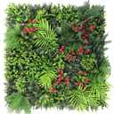 SunnyRoyal 1 Pcs Artificial Boxwood Panel 40"x40"3D Grass Wall Panels Greenery Backdrop Decor Privacy Hedge Fence Screen for Outdoor Indoor Backyard Garden Decoration, #12 Mixed