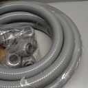 1-1/4inch 25FT Electrical Conduit Kit,Liquid-Tight Conduit and Connector Kit with 4 Straight and 2 Angle Fittings Included,Flexible Non Metallic Conduit(1-1/4" Dia,25 Feet)