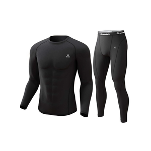 CL convallaria Thermal Underwear for Men Long Johns Fleece Lined Hunting Gear Set Base Layer for Cold Weather  Size LARGE
