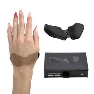 DELTAHUB Carpio 2.0 - Left-Handed Truly Ergonomic Wrist Rest for Mouse, Carpal Tunnel Support, Pain Relief, Anti-Fatigue, Easy Glide, Sleek, Office Computer, Laptop, Gaming - Large, Black