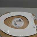 Bemis 1500EC Durable Wooden Toilet Seat, Easy Clean Hinges, Made in USA, Elongated, White