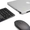 Amazon Basics Ultra Premium Wireless Keyboard and Mouse Combo, Rechargeable, Full-Size with Number Pad, Sleek Design, Plug and Play, Quiet Typing, 2.4GHz USB Receiver, Black
