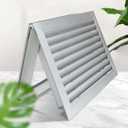 Door Vents for Interior Doors Two Sided, 20 x 12 Door Louver Vent Aluminum Louvered Door Vent Silver Door Air Vent Grille for Bathroom Garage Cabinet
