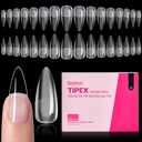 Beetles Tipex Instant Apex Nail Tips, Stiletto Medium, 16 Sizes (0014), 192pcs, Built-In Apex, No Builder Gel Required, Thicker Strong Acrylic Tips for DIY Nail Extensions