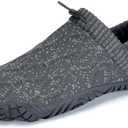 WateLves Barefoot Water Shoes Women Men Minimalist Comfortable Walking Shoes Beach Outdoor Running Sneakers (Dark Grey, 7 Women/6 Men)