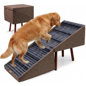 XXL 2-in-1 Ottoman Dog Stairs for Large Dogs,21.6 Inch Foldable