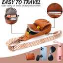 KlaOYer Sling Leather Bags For Women Crossbody Small Fanny Pack Purses Chest Bags With Guitar Strap For Gril Lady