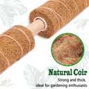4 Pack 18 Inch Moss Pole, Stackable Moss Poles for Climbing Plants Monstera, Tall Plant Sticks Accessories, Large Coir Plant Support Stakes for Potted Plants Indoor, Pothos, Philodendron