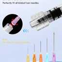 1ml Luer Lock Syringe without Needle - 1cc Plastic Syringes, Sterile, Individually Sealed, Pack of 50