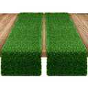 Tranqun 2 Pcs Artificial Grass Table Runner Decoration Football Table Runner 14 x 48 Inch Turf Synthetic Fake Grass Tables Centerpieces Decor for Football Party Favors Wedding Dining Garden Home Decor