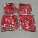 GORGECRAFT 4PCS Dining Room Chair Seat Covers Sweaters Socks Snowflakes Stretch Christmas Seat Cushion Slipcovers Red Removable Washable Elastic Ties Upholstered Chair Protector for Kitchen Office