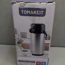 Airpot Coffee Carafe for Keeping Hot,102oz/3L Coffee Dispenser Thermal with Pump,Insulated Stainless Steel Hot Beverage Dispenser for Parties,Thermal Carafe for Hot Drinks Water Tea Chocolate