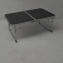 Concert Mini Portable Table - Small Folding Table - Mini Picnic Table (Charcoal Wood Grain)