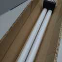 Heavy Duty Curtain Rods,1 1/4" Large Diameter Premium Nonadjustable Curtain Rod,84in/7ft Custom Window Treatment Rods with Durable Aluminum Brackets and End Caps,White Finish