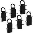 Stake Pocket D Ring Tie Down Trailer Stake Pocket Accessories Heavy Duty Breaking Load 12000lbs (6 Pack, Matte Black)