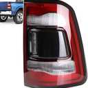 Lathsy LED Tail Lights Black Cover w/o Blind Spot Detection Compatible With 2019-2023 Dodge Ram 2500 Right Passenger Side Replace:68361718AD