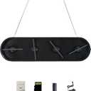 3D Hologram Fan Open Sign Customizable Projector Display (Black, 80CM)