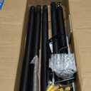 YaFex Curtain Rods 32-144 Inch, Heavy Duty 1 Inch Adjustable Curtain Rod for Windows, Black Extra Long Window Treatment Rods, Modern Design, Easy Installation